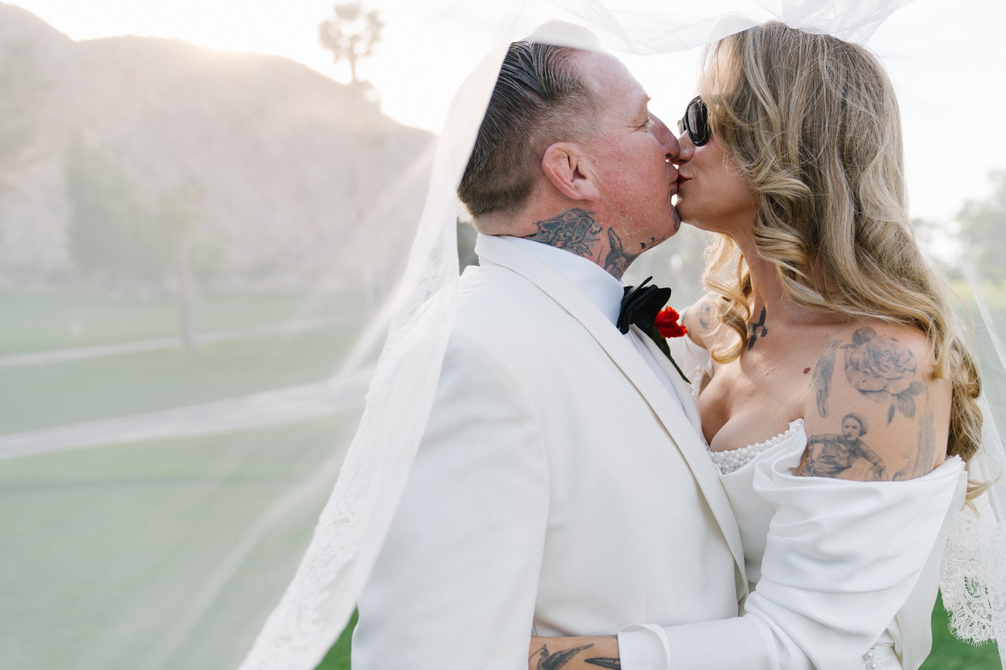 A&A under the veil — Indian Wells Country Club wedding photography