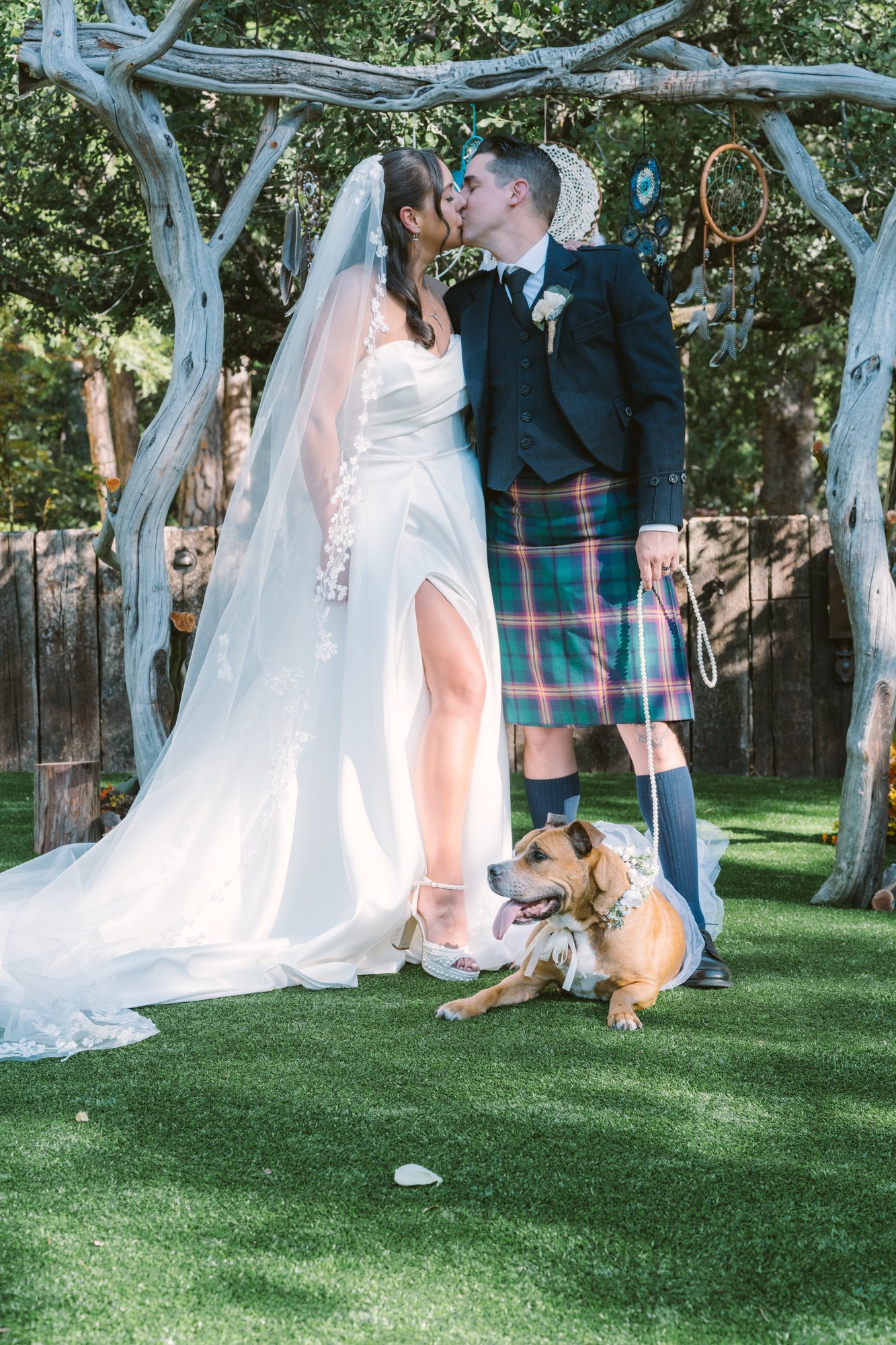 Wedding day moment with dog — Manuel & Alma photography